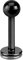 Piercing Stab Stecker Lippenpiercing Ohrpiercing Labret Lippe Ohr Tragus Helix Platte Madonna Stud mit Kugel Innengewinde Klein 1,2mm x 10mm x 3mm Schwarz