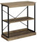 HOMCOM Industrial Style Bücherregal, Braunes Holz und Schwarzes Metall Mehrzweckschrank, 80x36x81.3cm