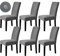 Dubest Stuhlhussen 6er Set Stuhlbezug Stretch Hussen für Schwingstühle Esszimmerstühle Stühle Schutz Stuhlbezüge Deko Bi-Elastic Bezug für Hotel,Hochzeit,Bankett, Küche, Restaurant,Party,Büro(Grau)