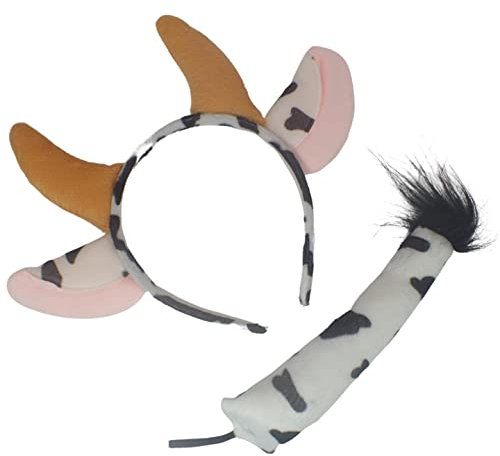 Topkids Accessories Serre-tête en forme d'animal pour adultes, femmes, enfants, hommes, enterrement de vie de jeune fille, serre-tête de Noël pour adultes, costume de queue et de cheveux