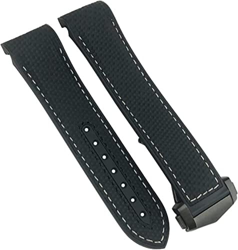 Uhrenarmband aus Nylonfaser, Keramik-Schnalle, passend für Omega Planet Ocean 600 tiefes, schwarz-orangefarbenes Armband, 20 mm, 22 mm, 21 mm, Schwarz , 21 mm