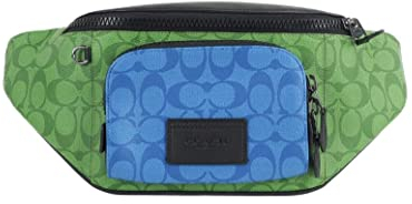 Coach Herren Track Gürteltasche (QB/Neon Green Multi), QB/Neon Green Multi, 16 x 6.75 x 2.75 inches, Hüfttasche