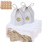 Aieraczy Boite Dragées Mariage, 30 Pièces Boîte Carton Cadeau, Boite Cadeau Kraft, Petite Boite Cadeau Vide, Mini Emballage Cadeau Boite pour Baptême, Anniversaire Fête,Communion, Noël, Blanche