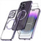 Giolus Clear for iPhone 14 Pro Max Case with MagSafe, Camera Protection and 2 Pack Screen Protector, Transparent Magnetic Slim Silicone Shockproof Scratch Resistant Case Purple