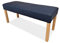 Quattro Meble Blaues 100% Echtleder Sitzbank Leder Hocker Sitz Bank Polsterbank Rindsleder Leder Toledo Kobalt (75x40xH-50 cm)