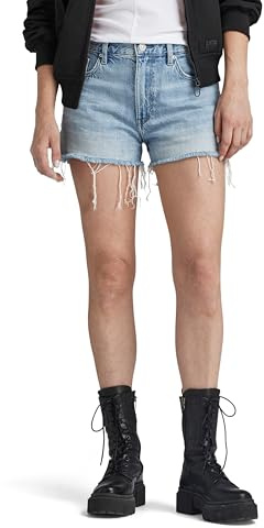 G-Star RAW Damen True Shorts Raw Edge, Blau (Sun Faded Cloudburst D24376-D536-G339), 31