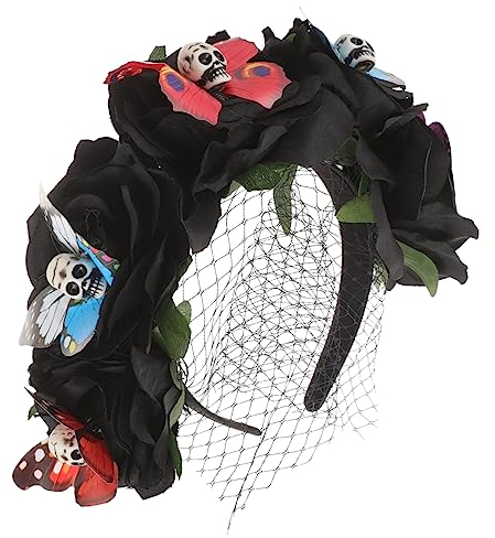 FRCOLOR 3-teiliges -stirnband Im Horror-stil Mit Spitzenschleier Für Partys Halloween Kopfschmuck Foto-requisite Für Frauentreffen