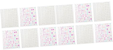 COHEALI 24 Blätter Gesichtsaufkleber Telefonperlenaufkleber Kreativer Aufkleber Telefon-strass-aufkleber Perlensticker Selber Machen Mode-diy-aufkleber Kind Weiß Handy Spielzeug