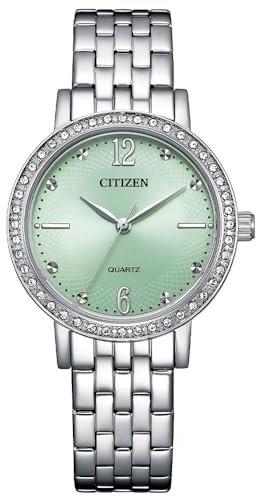 CITIZEN Damen Analog Quarz Uhr mit Edelstahl Armband EL3100-55X
