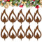 BOFUNX 10 Stücke Rostiges Flamme Edelrost Flammen Deko 10CM Rost Rostkerzen für Weihnachtsdeko Kerze Advent Garten Kerzenflamme zum Stecken