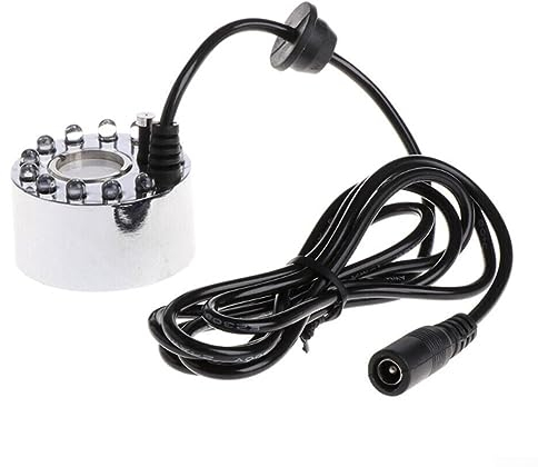 SPORTARC Nebel Maker, Luftbefeuchter Zerstäuber, Brunnen Pool Beleuchtung Nebelmaschine, 12 LEDs DIY Landschaft Nebel Herstellung Steingarten Sprayer