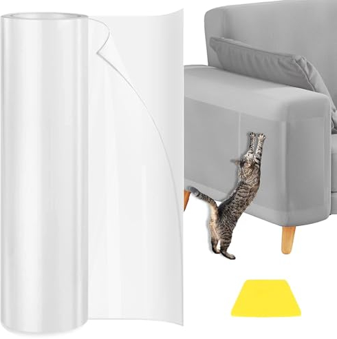 Cinta Anti Arañazos para Gatos 40cm*300cm Cinta Protectora de Muebles, Cinta de Entrenamiento Anti Arañazos para Gatos para Alfombras, Sofás, Puertas