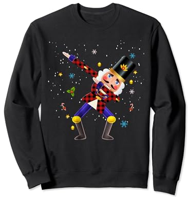Red Plaid Dabbing Nutcracker Christmas Costume Nutcracker Sweatshirt
