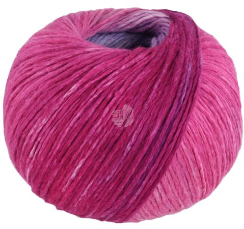 LANA GROSSA Cotonella | Weiches, bedrucktes Kettengarn aus unmercerisierter Pima Baumwolle | Handstrickgarn aus 100% Baumwolle (Pima) | 100g Wolle zum Stricken & Häkeln | 280m Garn FB 7