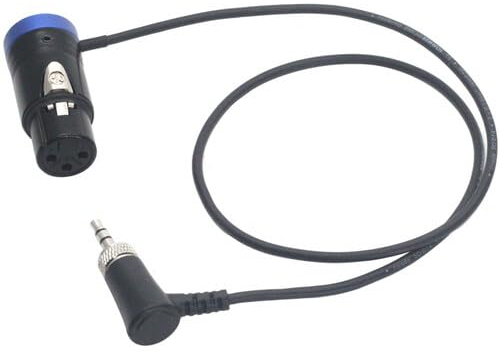 HangTon Audiokabel für Sennheiser SK 500 G4 Sony UWP D11 D21, Mikrofon Low-Profile XLR 3-polig auf Senderverriegelung, 3,5 mm, 1/8 Zoll TRS, rechtwinklig, 50 cm