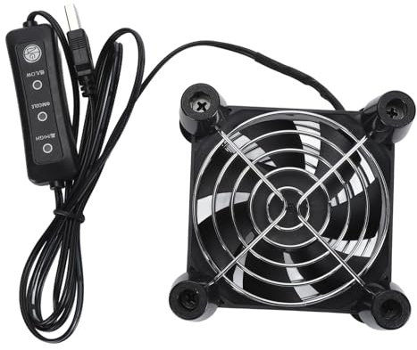 CPU Fan 80mm Case Cooler Fan,5V 80mm X80mm X25mm Silent PC Fan,USB Brushless Cooling Fan for PC Case for Xbox Console for Router DVR,Up to 2800RPM Cooling Fan