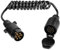 GEARMONSTER 2M Anhänger Verlängerungskabel 7-13 Polig, 12V Anhängerkabel Adapterkabel Anhänger Verlängerung Spiralkabel mit Stecker 7 Polig und Steckdose 13 Polig für Auto LKW RV Wohnwagen
