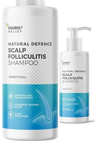 HAIRO Relief Follikulitis Shampoo mit Brennnessel-Extrakt & Biotin | Antimykotisches Shampoo | Follikulitis-Behandlung | Schuppenbehandlung