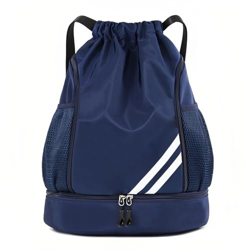 ALI2 Sportbeutel Schwarz,Turnbeutel Jungen,Große Kapazität Kordelzug Turnbeutel Wasserdicht,Sportbeutel Junge Mädchen,Sporttasche Für Sport Und Reisen,Mode Sport Rucksäcke (Navy Blau)
