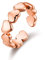 Philip Jones Rose Gold Plated Adjustable Heart Band Ring