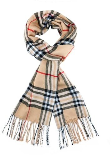 Plaid Scarf for Men Women,Super Soft Classic Tartan Checkered Neck Scarves