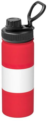 Isolierte Wasserflaschen mit Österreichischer Flagge, 530 ml, Edelstahlflasche mit Auslaufdeckel, Reisewasserflaschen