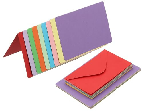 PATIKIL Blank Cards and Envelopes 4x6, 20 Set Half Fold Blank Note Cards and Envelopes Folded Cardstock Greeting Card for Invitations Wedding DIY Birthday, Multicolor