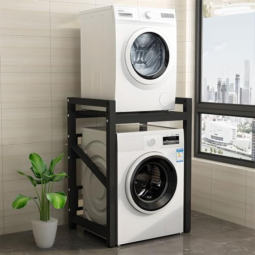 Organisation für Waschküche, über dem Wasch- und Trockner -Lagerregal, Waschmaschine Trockner Arbeitsplatte für Badezimmer Waschküche Balkonen black