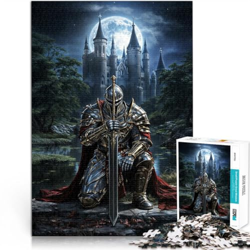 Präzisionsschnitt Ritter vor der Burg 1000 Teenager-Teile-Puzzle 50x75cm Jedes Stück ist einzigartig – Anspruchsvolles Familienspiel für ab 14 Jahren