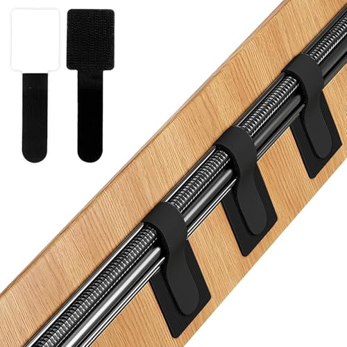 Kabelhalter Selbstklebend, 50 Stück Kabelbinder Selbstklebend, Starke Klettverschluss Kabel Organizer, Kabelmanagement Schreibtisch für Schreibtisch Nachttisch Ladekabeln