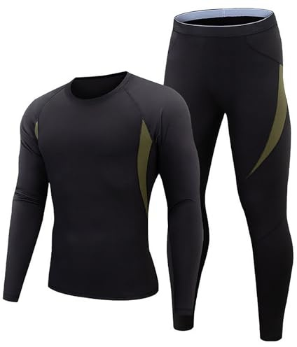 Thermounterwäsche für Herren Winter Thermo Unterwäsche Herren Lang Set, Funktionsunterwäsche Sport - Thermooberteile und Thermo Unterhose - Sportunterwäsche warm Weiches Casual Thermals