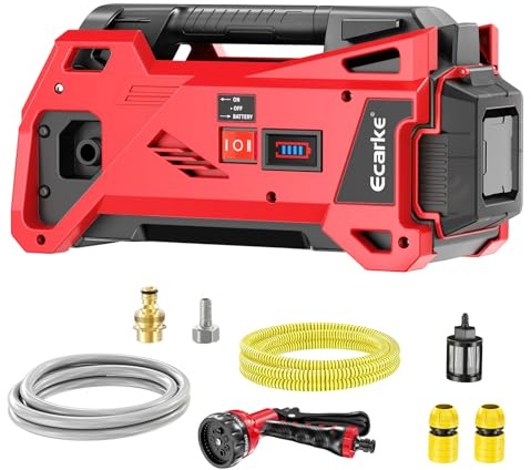 Ecarke Water Transfer Pump 9.6GPM Compatible with Milwaukee 18V Battery (Tool Only), Cordless Battery Powered Pond Pump, Portable Self-Priming Water Pump for RV, Tank, Pool Draining, Garden Watering