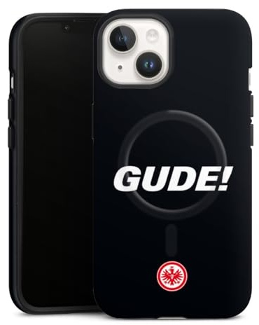 Magnetische Hülle kompatibel mit Apple iPhone 14 Handyhülle für MagSafe Outdoor Case in matt Eintracht Frankfurt Bundesliga Offizielles Lizenzprodukt