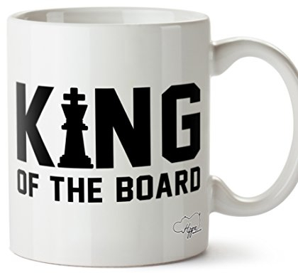 Hippowarehouse King of The Board Chess Printed Mug Cup Ceramic 10oz