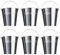 NUOLUX Pequeño Cubo galvanizado - Cubo de estaño Multifuncional para Flores Papas Fritas refrigeración, Suministros para la Fiesta, 6 Piezas, 10 cm