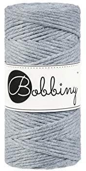 Bobbiny Makramee Kordel 3mm - 100m Wahl (Silber)