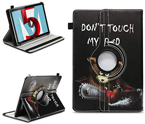NAmobile Tablet Schutzhülle kompatibel für Huawei MediaPad M5 Lite Tasche Hülle 360° Drehbar Cover Universal 10.1 Zoll Case, Farben:Motiv 12