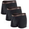 Separatec Boxer Homme Caleçon Boxer en Fibre de Bambou avec Poches Séparées sous-vêtements Caleçon Classique à La Mode, Lot de 3