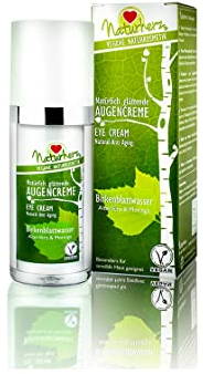 Naturherz natürlich straffende Augencreme für sensible Haut, vegane Naturkosmetik ohne Zusätze, keine Füllstoffe, Tagescreme & Anti Aging, Feuchtigkeitscreme gegen Fältchen, 30ml, Made in Germany