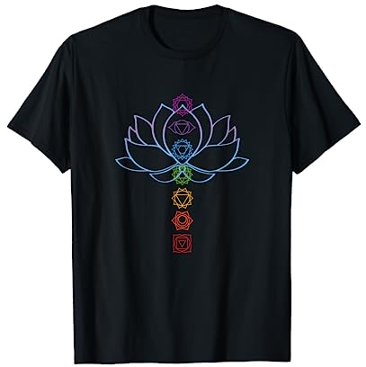 Spirituelles Zen Lotus Blume Chakren Ausgerichtet Yoga T-Shirt