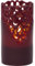 LED-Wachskerze CLARY weinrot Rankendesign 15x8cm
