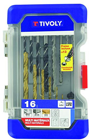 TIVOLY 11901170057 Ranger T16 - Maletín mixto de brocas