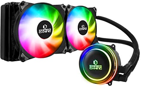 Empire GAMING – Guardian G-V20 Raffreddamento ad Acqua per PC Gamer AIO – Watercooling ARGB 3 Pin 5V – Radiatore 240mm – Ventola 2x120mm PWM silenziosa – Intel e AMD