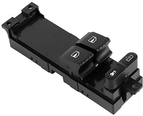 Akozon Interruptor de ventana OE 1J3959857A Interruptor de control maestro de ventana de energía eléctrica de coche Botón de interruptor lateral de conducción automática apto para