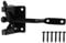 Loquet de portail autobloquant, loquet à levier automatique pour montage de poteau de clôture en bois, loquet de porte pour sécuriser piscine, jardin, abri de jardin, revêtement en poudre noir pour