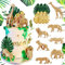 JeVenis Goldenes Wildtier Plastikspielzeug Dschungeltiere Geburtstagsdekoration Dschungelparty Safari Dekoration