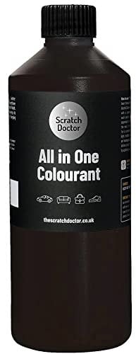 Scratch Doctor All in One Leather Colourant Self Seal Leather Dye Repair Paint for Furniture, Sofas, Car Seats (Dark Brown, 1 Litre)