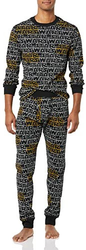 Amazon Essentials Disney | Marvel | Star Wars Pigiama in cotone aderente Uomo, Star Wars Logo - Mens Snug-fit, XS