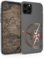 kwmobile Hülle kompatibel mit Apple iPhone 12 / iPhone 12 Pro - Handyhülle Silikon Case - Kompass Vintage Rosegold Transparent