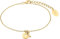 s.Oliver Armband 925 Sterling Silber Damen Armschmuck, 17+3 cm, Gold, Schloss/Schlüssel, Kommt in Schmuck Geschenk Box, 2032566